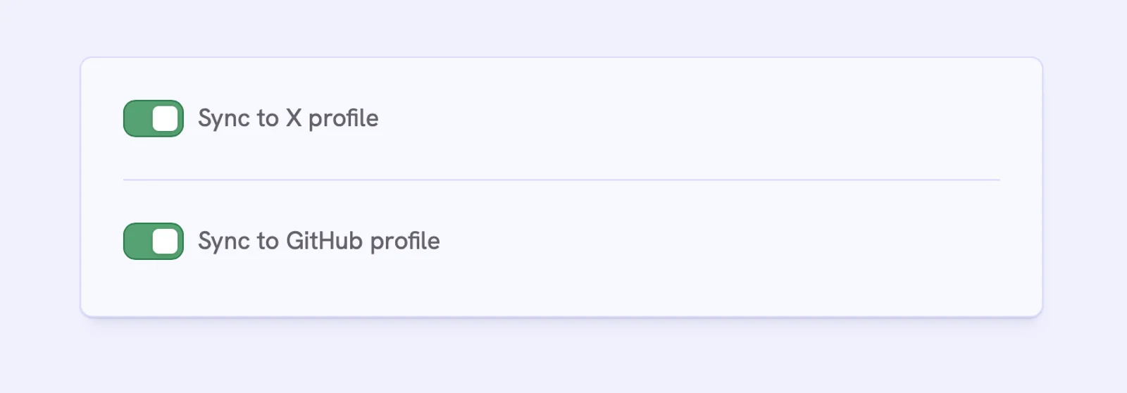 Sync with your social profiles